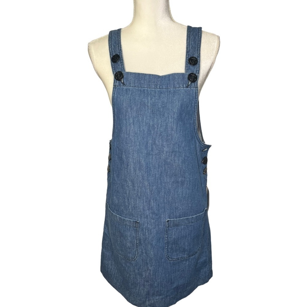 Warm NY denim blue dress with nautical  buttons size Medium